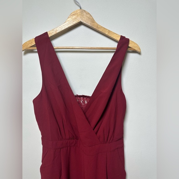 Lulu's Deep Red Jumpsuit - Picture 4 of 6